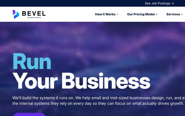 Bevel OS SaaS workflow dashboard