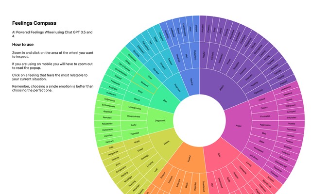 Feelings Compass live product
