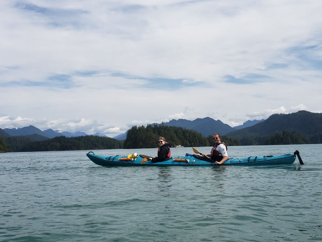 Prototype team kayaking together